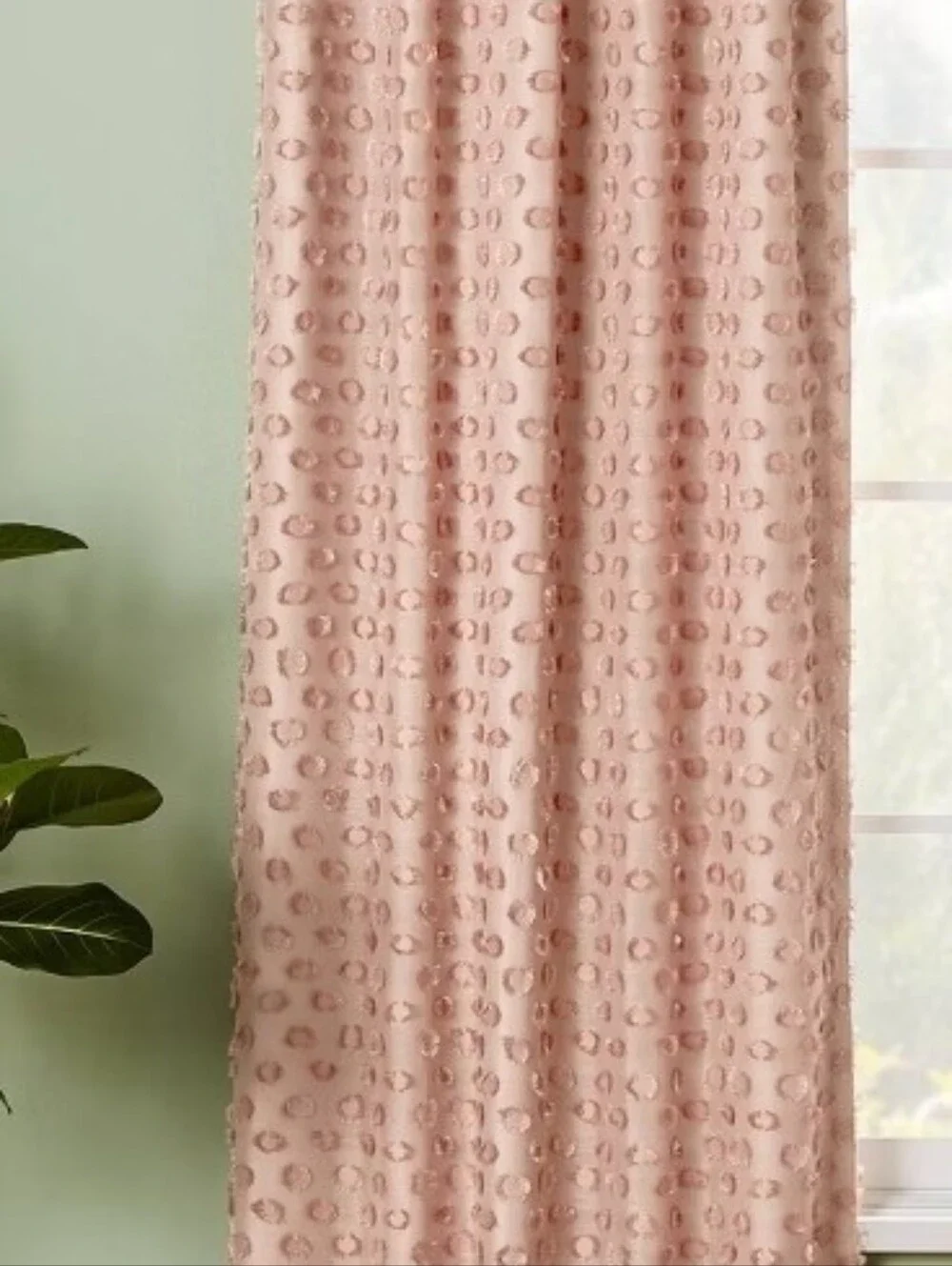 Pillowfort Clipped Dotted Kids' Blackout Window Curtain 1 Panel Size 42